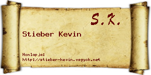 Stieber Kevin névjegykártya